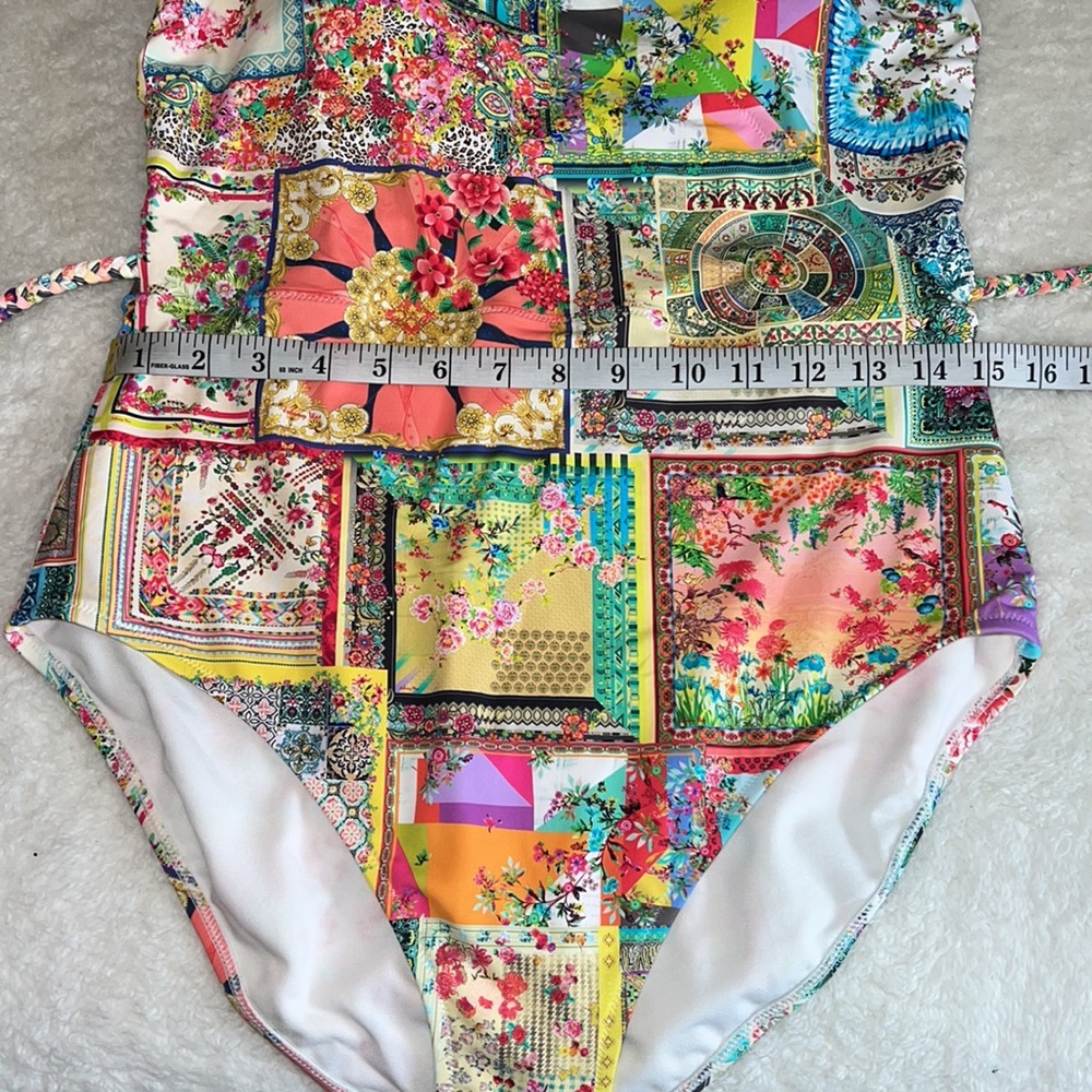 NWT- Johnny Was Women Fleur Braided Wrap One Piece Bathing Suit- Size 2X - Picture 5 of 15